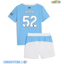 Camisa de time de futebol Manchester City Oscar Bobb #52 Replicas 1º Equipamento Infantil 2025-26 Manga Curta (+ Calças curtas)
